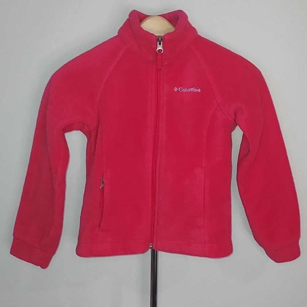 Columbia Pink Benton Springs Fleece Zip Up Jacket Size XS (6/7)